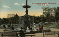 Studebaker Fountain, Howard Park South Bend, IN Postcard Postcard Postcard