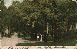 Lovers' Lane, Springbrook Park South Bend, IN Postcard Postcard Postcard