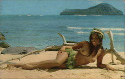 Nude Hawaiian Girl "Come Find Your Special Island" Risque & Nude Postcard Postcard Postcard