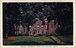 Ramsey Memorial Home Des Moines, IA Postcard Postcard Postcard