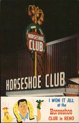 Horseshoe Club Reno, NV Postcard Postcard Postcard