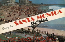 Greetings from Santa Monica California Postcard Postcard Postcard