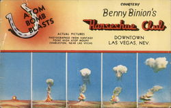 Horseshoe Club Atom Bomb Blasts Postcard