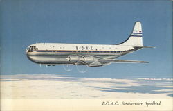 B.O.A.C. Stratocruiser Speedbird Aircraft Postcard Postcard Postcard