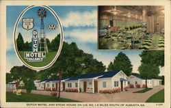 Dutch Motel and Steak House Postcard