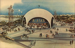 Alaskan Village 1964 NY Worlds Fair Postcard Postcard Postcard