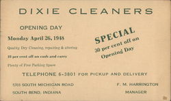 Dixie Cleaners South Bend, IN Postcard Postcard Postcard