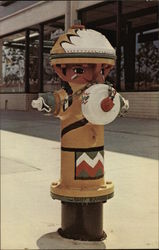 American Bicentennial Painted Hydrant Postcard