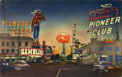 Pioneer Club Nuclear Atomic Blast Las Vegas, NV Postcard Postcard