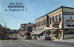 Main Street, Walkfield South Kingstown, RI Postcard Postcard