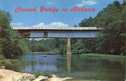 Covered Bridge In Alabama Scenic, AL Postcard Postcard