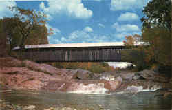 Covered Bridge At Swiftwater Scenic, NH Postcard Postcard