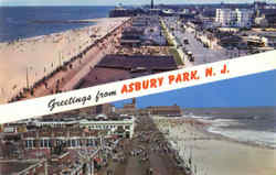 Greetings From Asbury Park New Jersey Postcard Postcard