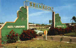 Entrance To Shamrock Village Fort Pierce, FL Postcard Postcard