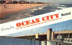 Greetings From Ocean City Postcard