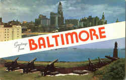 Greetings From Baltimore Postcard