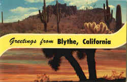 Greetings From Blythe California Postcard Postcard