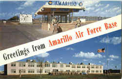 Greetings From Aransa Air Force Base Amarillo, TX Postcard Postcard