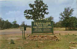 Pine Creek Cove Area Entrance, Entrance Tenkiller Park Postcard