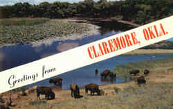 Greetings From Claremore Postcard