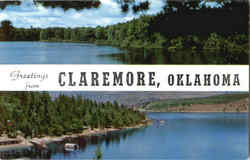 Greetings From Claremore Postcard