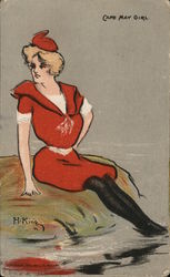 Cape May Girl Postcard