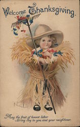 Welcome Thanksgiving Children Postcard Postcard