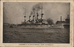 Largest U.S. Battleship, "The Louisiana" Battleships Postcard Postcard