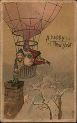 A happy New Year Elves Postcard Postcard Postcard