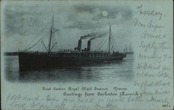 Ship in Water - Great Eastern Royal Mail Steamer, Vienna Steamers Postcard Postcard