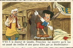 Pinocchio Holding Up His Tail Postcard