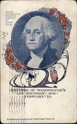 George Washington's Face, from the Portrait by Gilbert Stuart Presidents Postcard Postcard