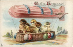 Easter Happiness With Chicks Postcard Postcard