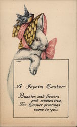 A Joyous Easter With Bunnies Postcard Postcard