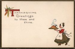 Thanksgiving Greetings to thee and thine. Postcard