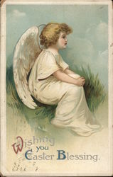 Wishing you Easter Blessing. Postcard