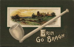 Irish Countryside View, Pipe Postcard