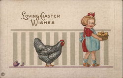 Loving Easter Wishes With Children Postcard Postcard