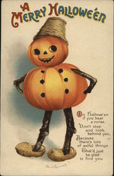 A Merry Halloween Postcard