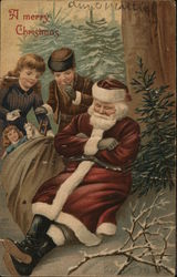 A Merry Christmas Santa Claus Postcard Postcard