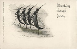 Marching through Jersey Mosquitos Postcard Postcard