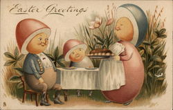 Easter Greetings Eggs Postcard Postcard