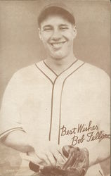 Best Wishes, Bob Feller, Cleveland Indian Baseball Arcade Card Arcade Card Arcade Card