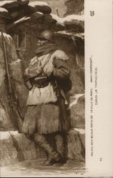 Solder Dressed Warmly in a Trench World War I Postcard Postcard