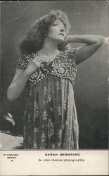 Sarah Bernhard, Standing with Hand at Bosom Postcard