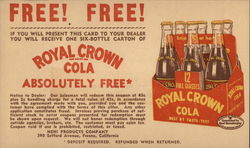 Six-Pack Royal Crown Cola in 16-Ounce Glass Bottles Advertising Postcard Postcard