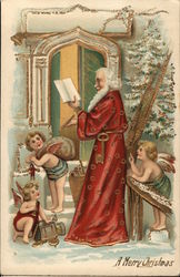 A Merry Christmas Angels Postcard Postcard