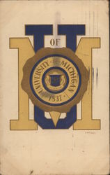 University of Michigan 1837 Postcard