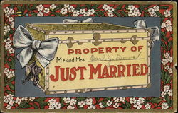 Property of Mr. and Mrs. Earl J. Dove Just Married Marriage & Wedding Postcard Postcard Postcard