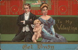 To My Valentine Couples Postcard Postcard